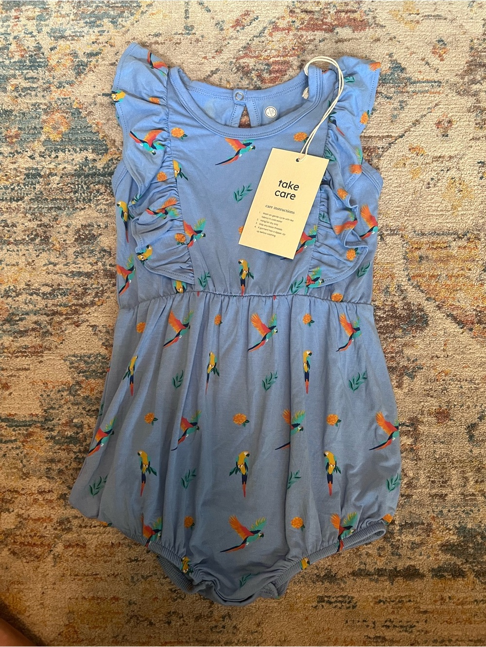 NWT Kyte Baby Bubble Romper - Macaw
